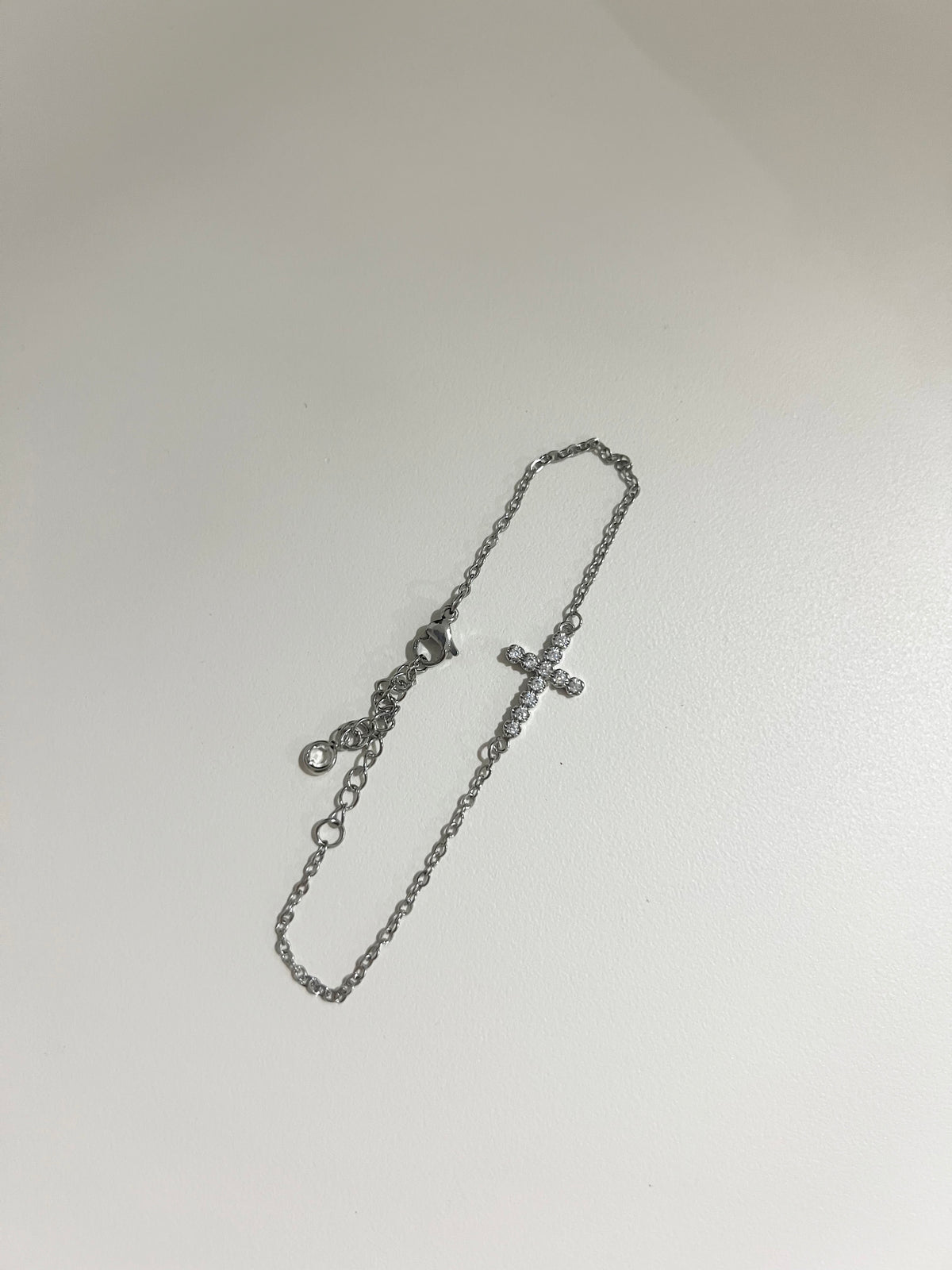 Silver Faith Cross Bracelet