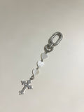 Silver Sacred Hearts Keychain