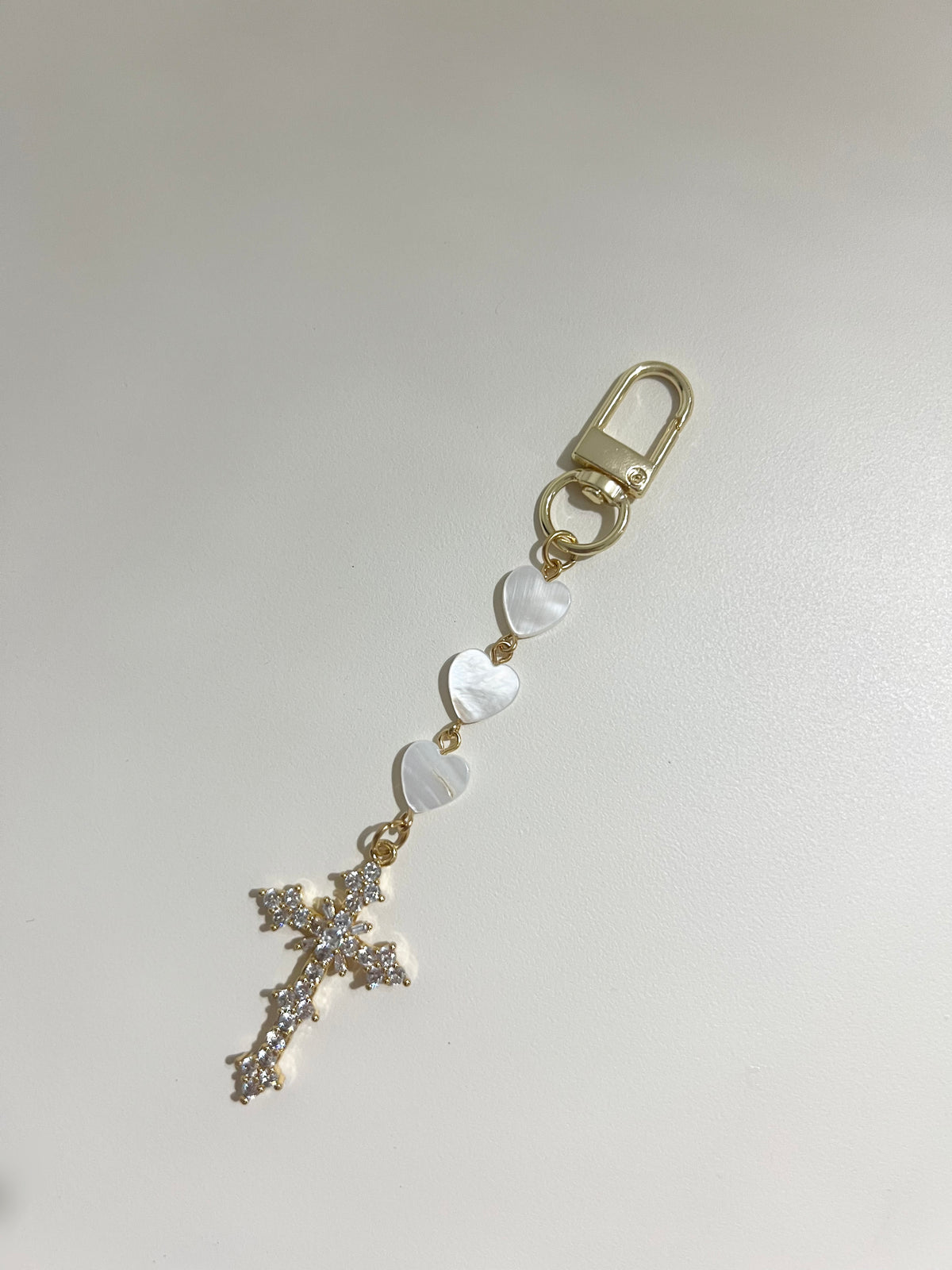 Golden Sacred Hearts Keychain