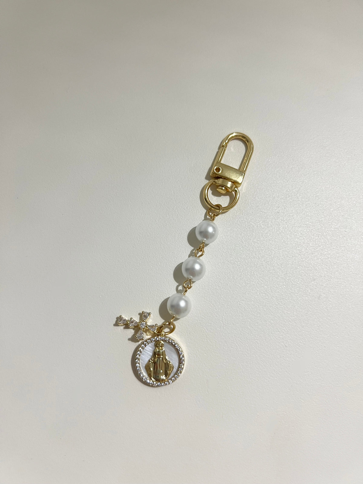 Golden Marian Grace Keychain