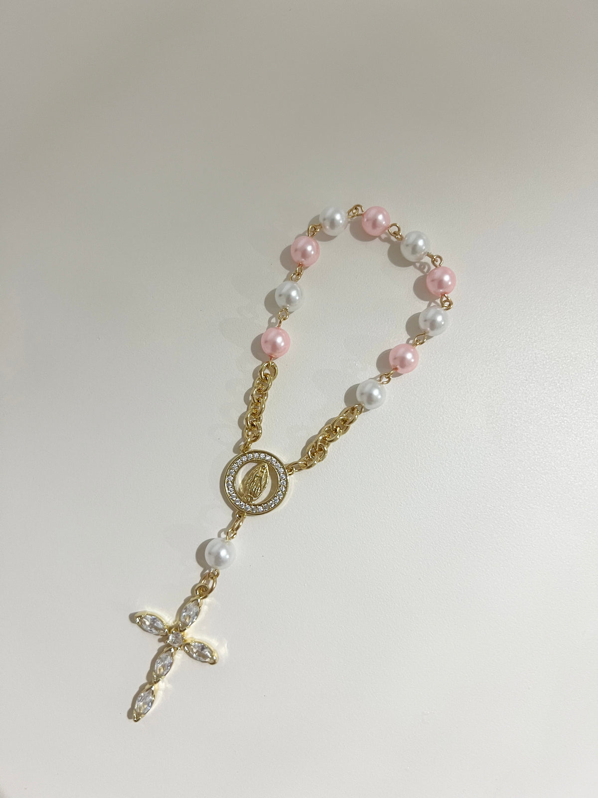 Blush Pearl Mini Rosary