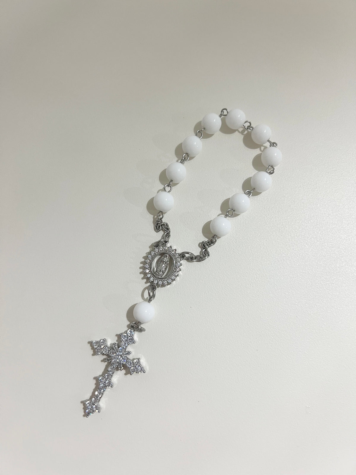 White Radiance Mini Rosary