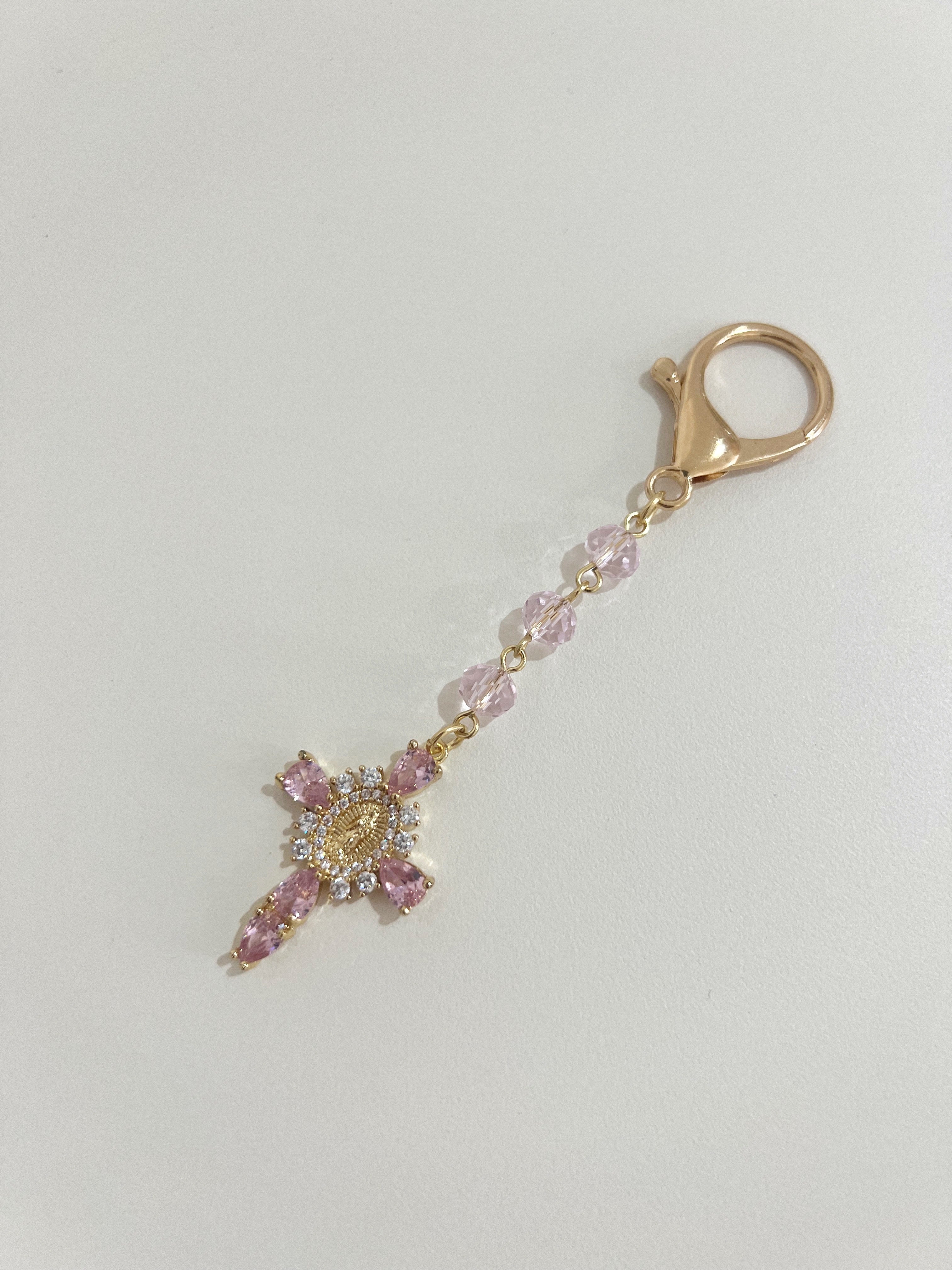 003 Pink Serenity Keychain – Hearts Aflame