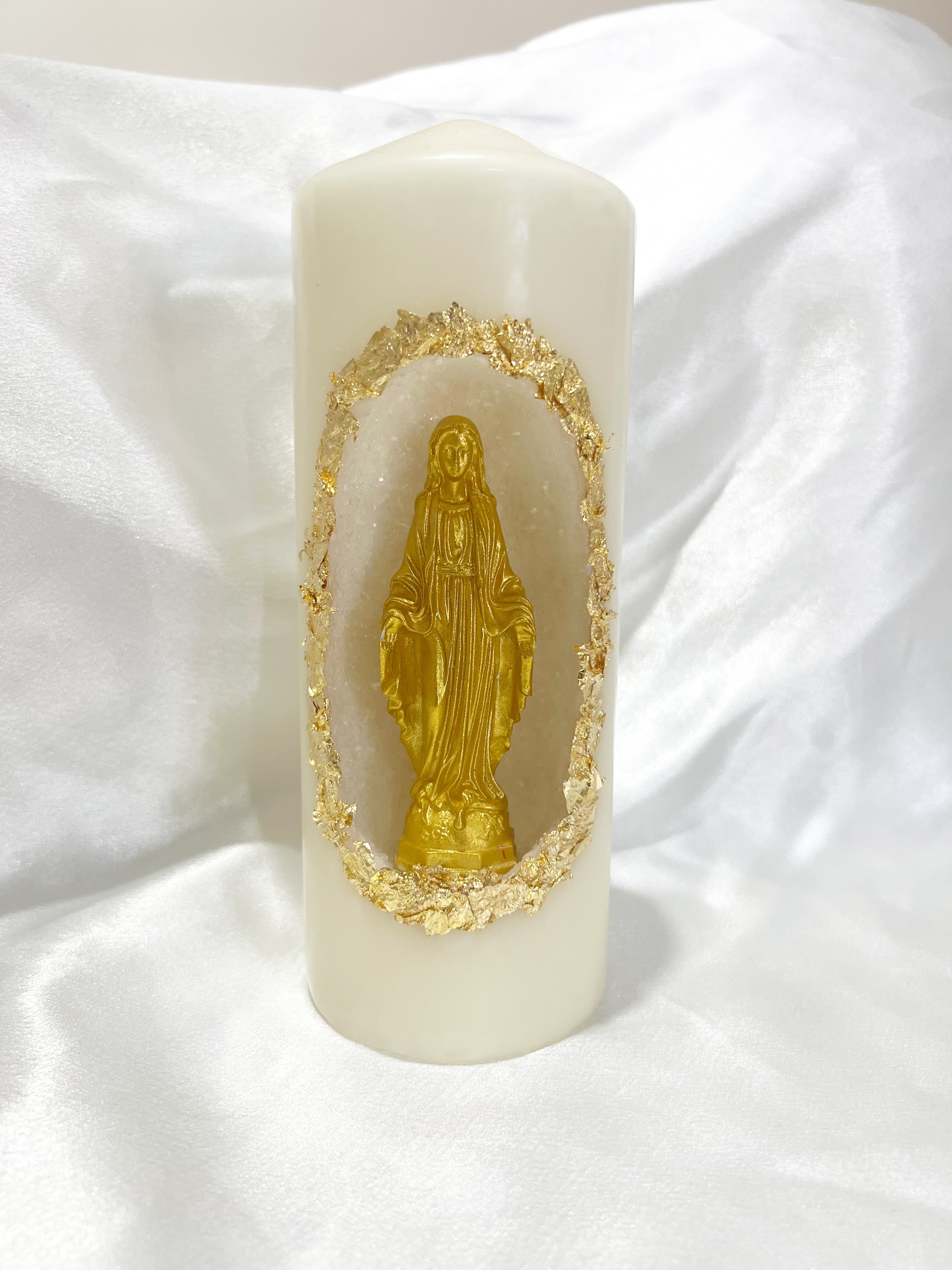 Mother Mary Cave Candle