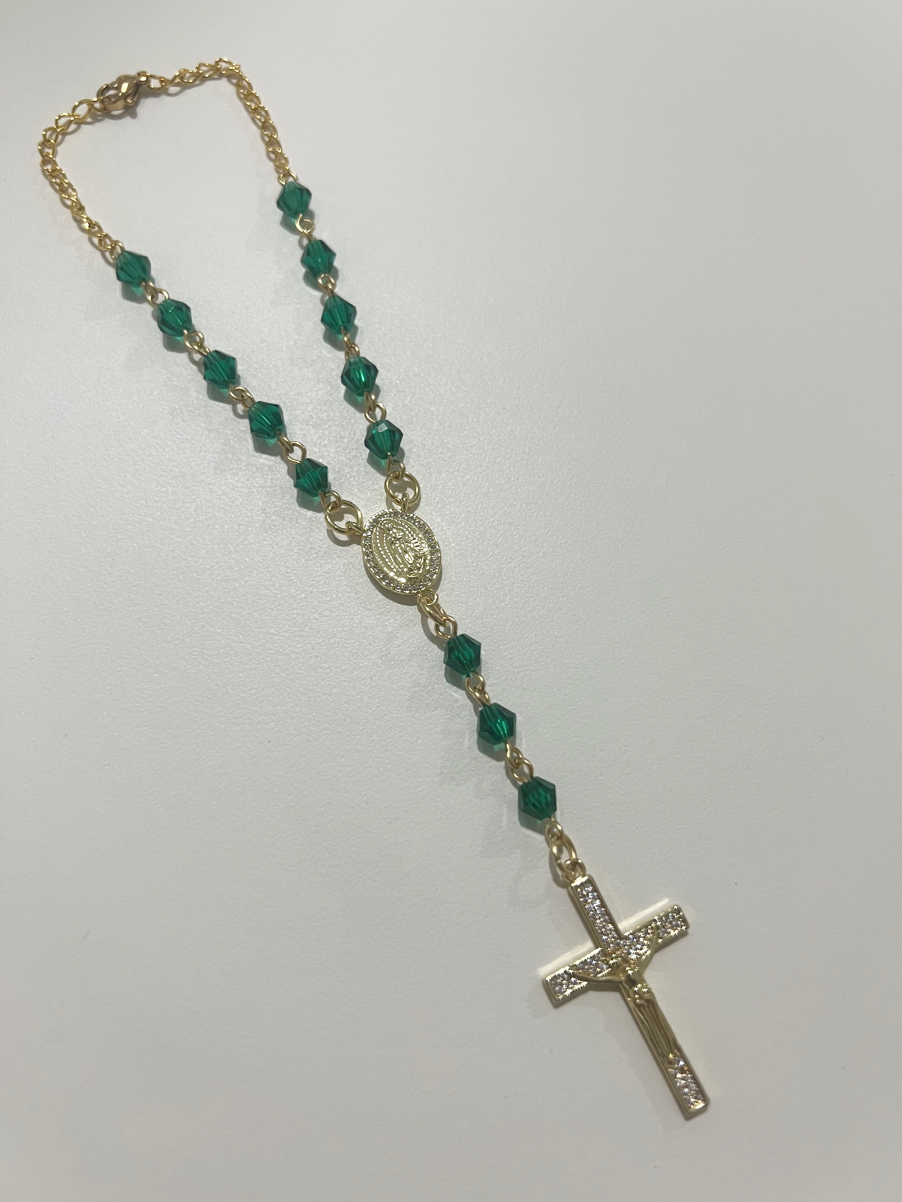Emerald Grace Car rosary
